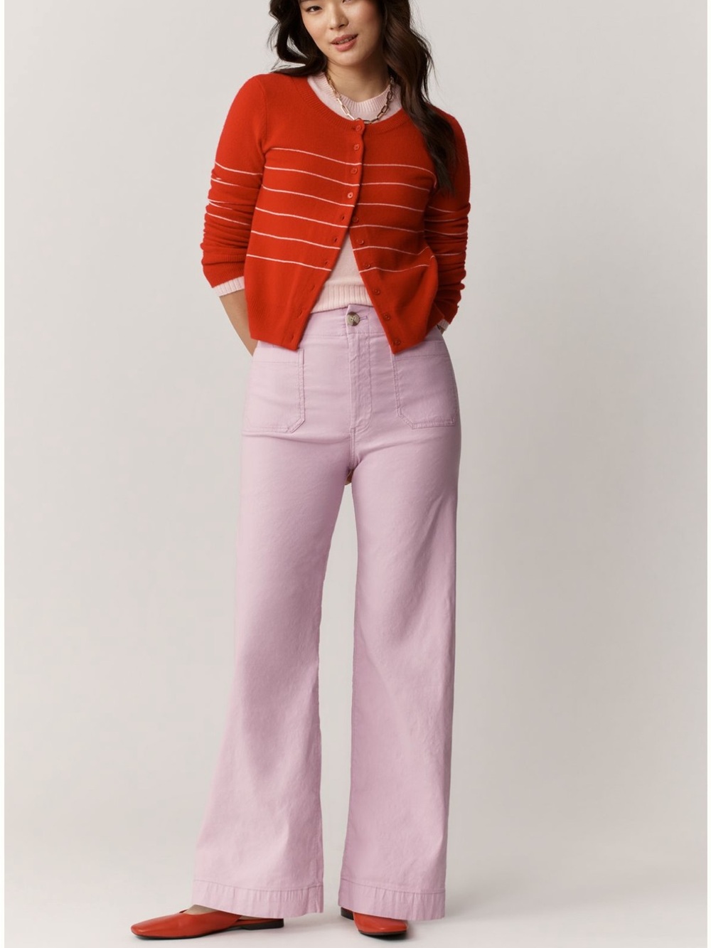 Anthropologie Colette Full-Length Wide-Leg Trousers by Maeve